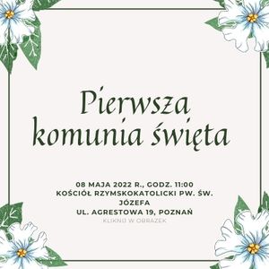 Pierwsza komunia święta - Agrestowa Poznan
